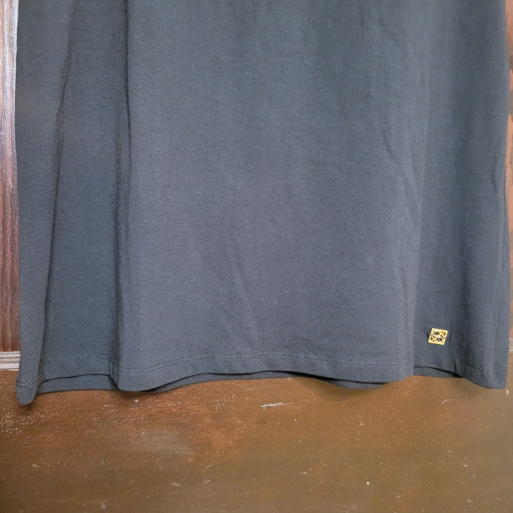 Women's T-Shirt Calvin Klein Black Size Medium NWT Stretch Casual Comfort Stud - Picture 6 of 11